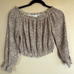 Polly leopard blouse.  Size 6